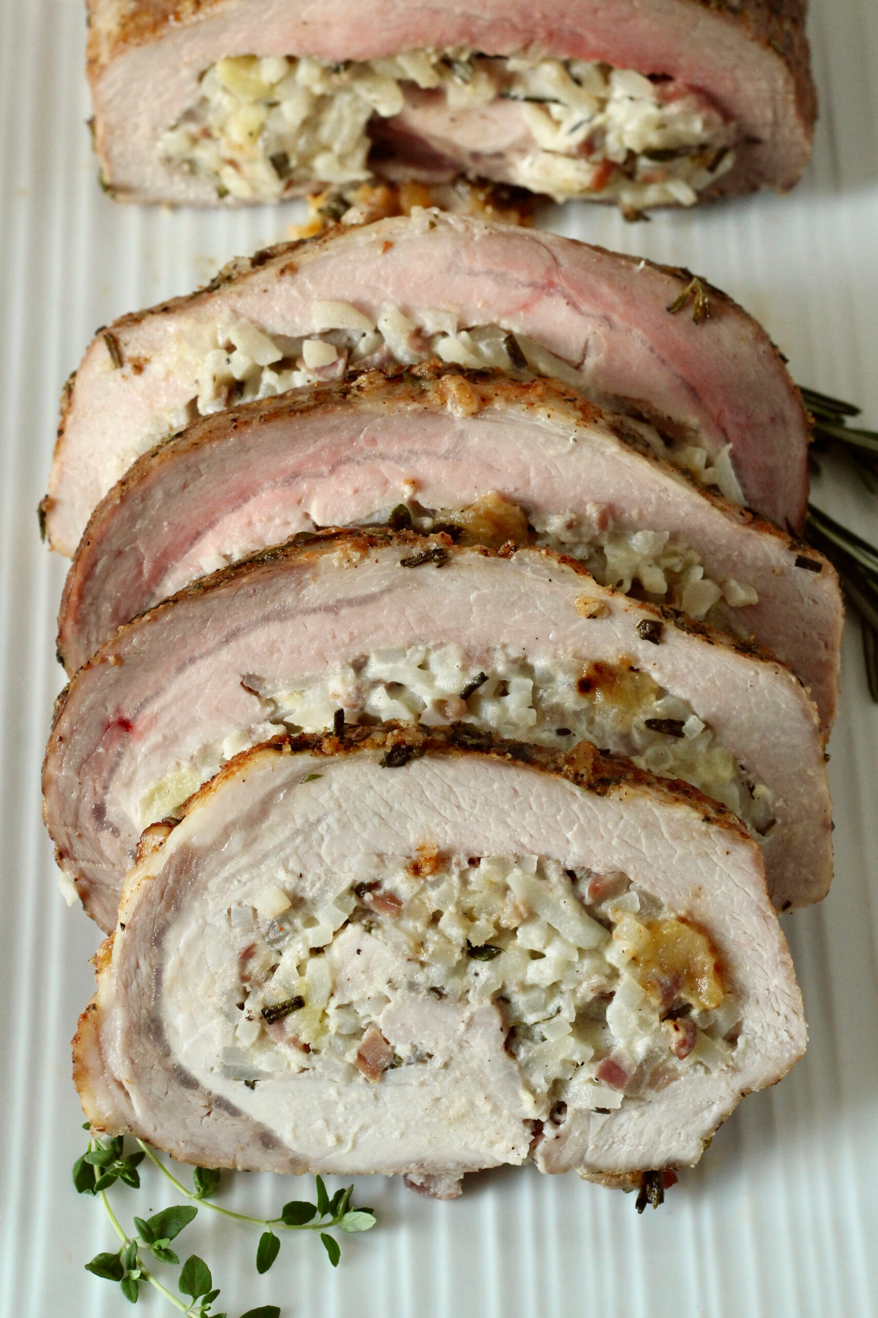 Potato Prosciutto and Apple Pork Loin