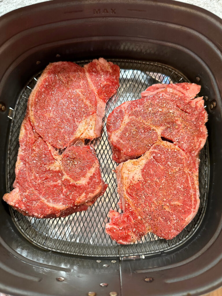 Air Fryer Steak with Onion Gravy