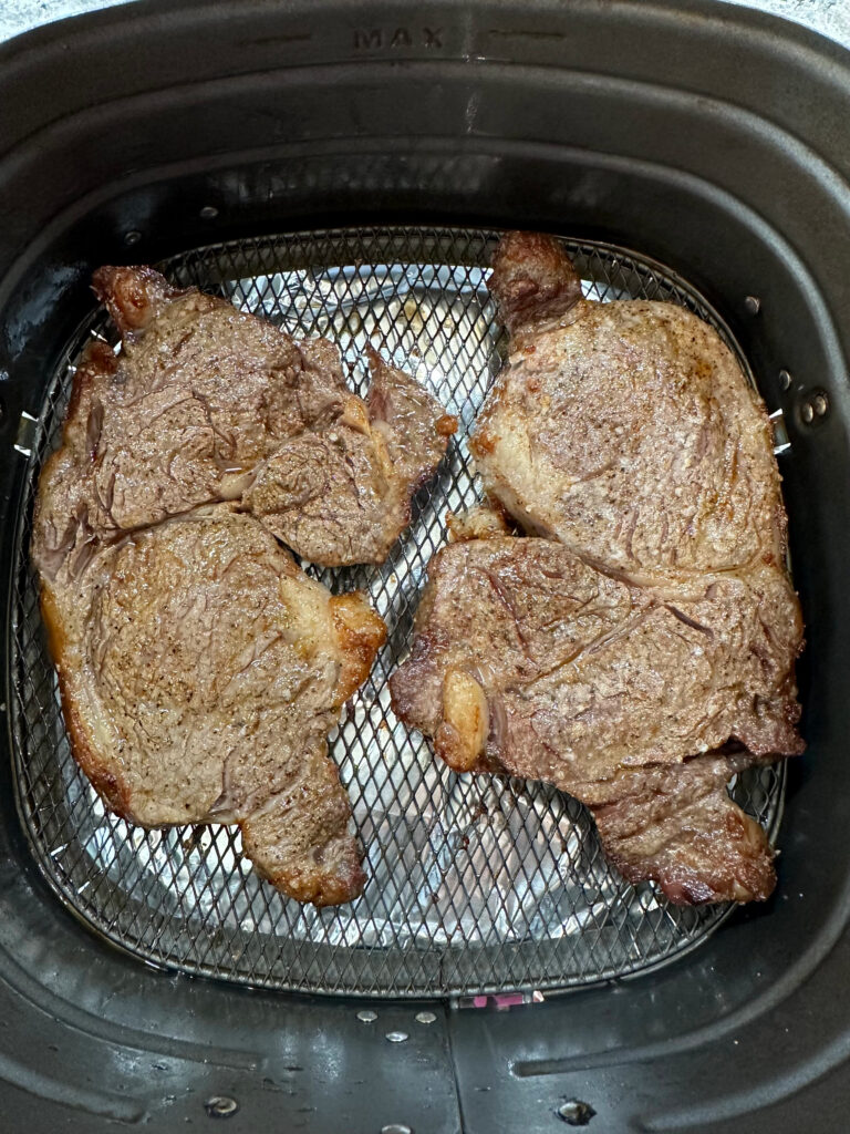Air Fryer Steak with Onion Gravy