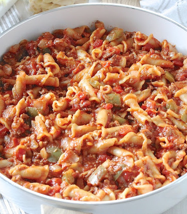 One-Pot Campanelle American Chop Suey