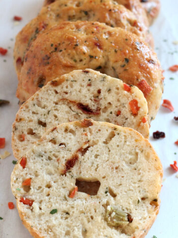 Cottage Cheese Veggie Bagels