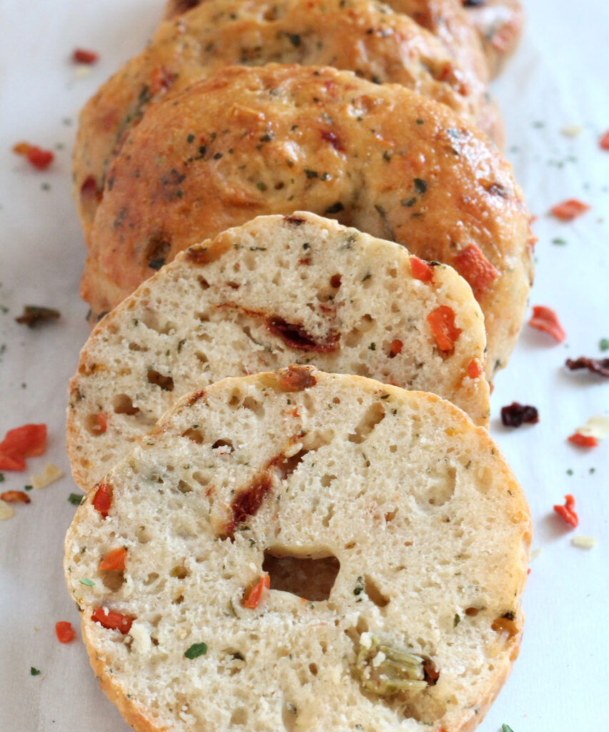 Cottage Cheese Veggie Bagels