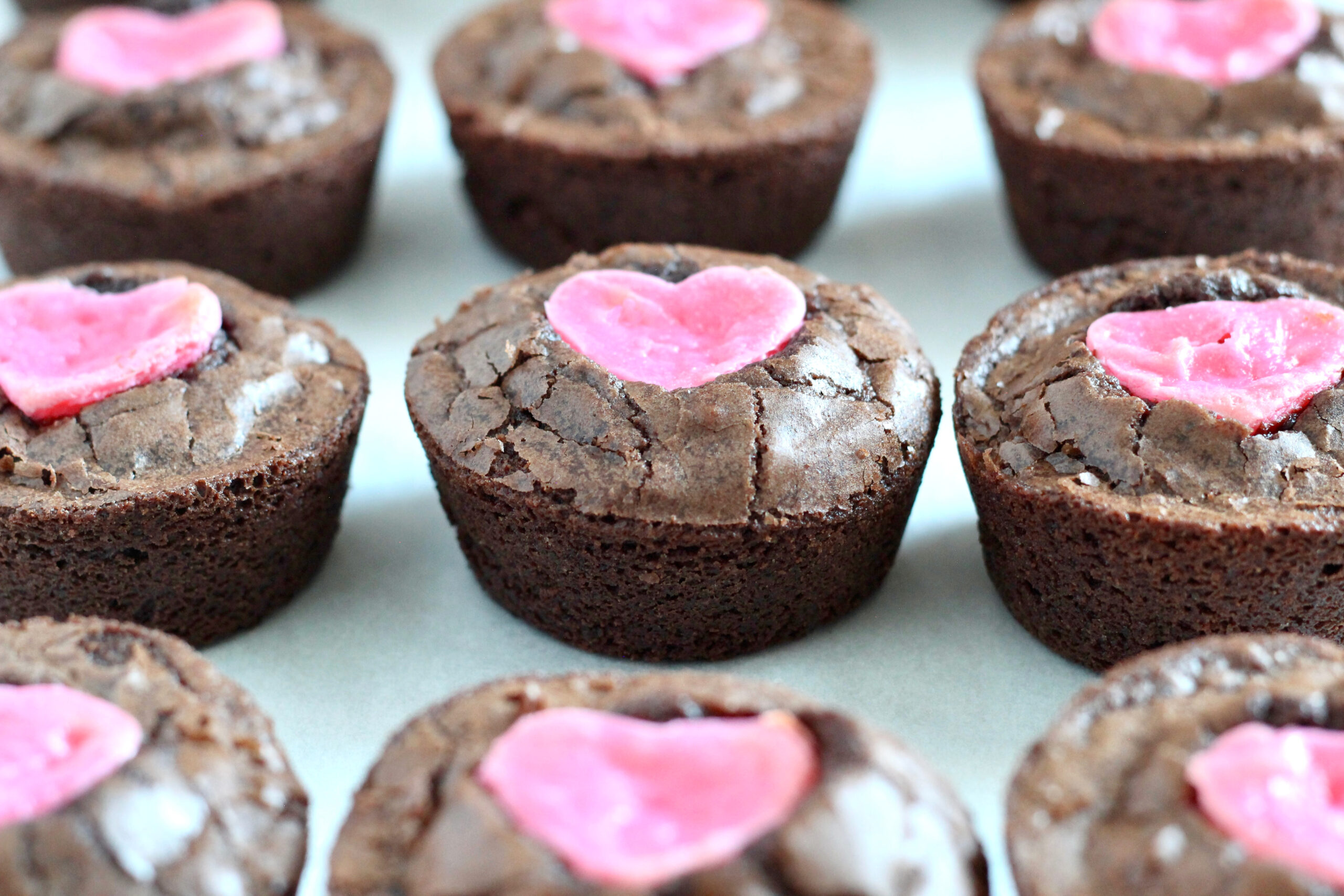 Cream Cheese Heart Brownie Cups