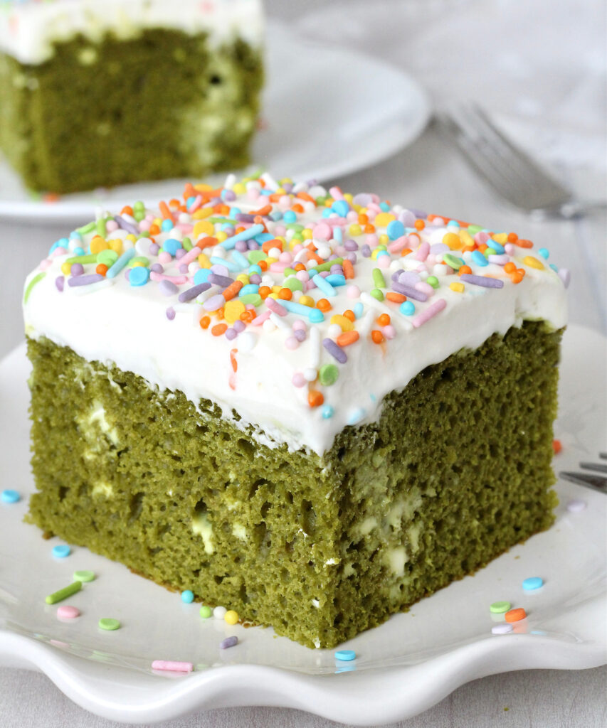 Green Velvet Poke Cake