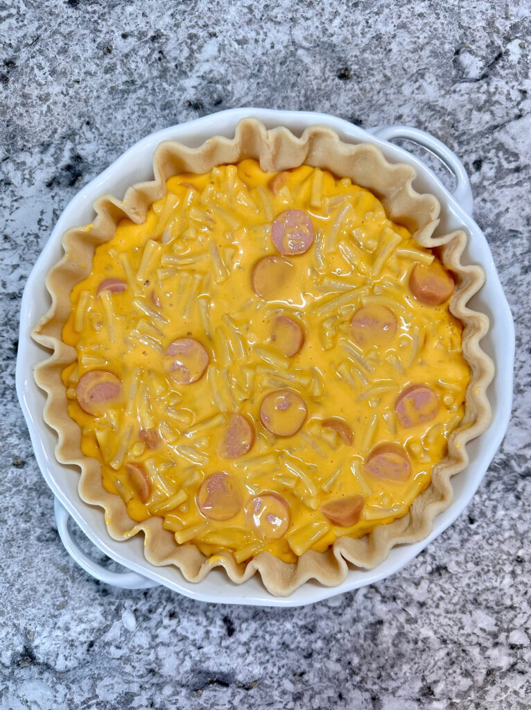 Hot Dog Mac & Cheese Pie