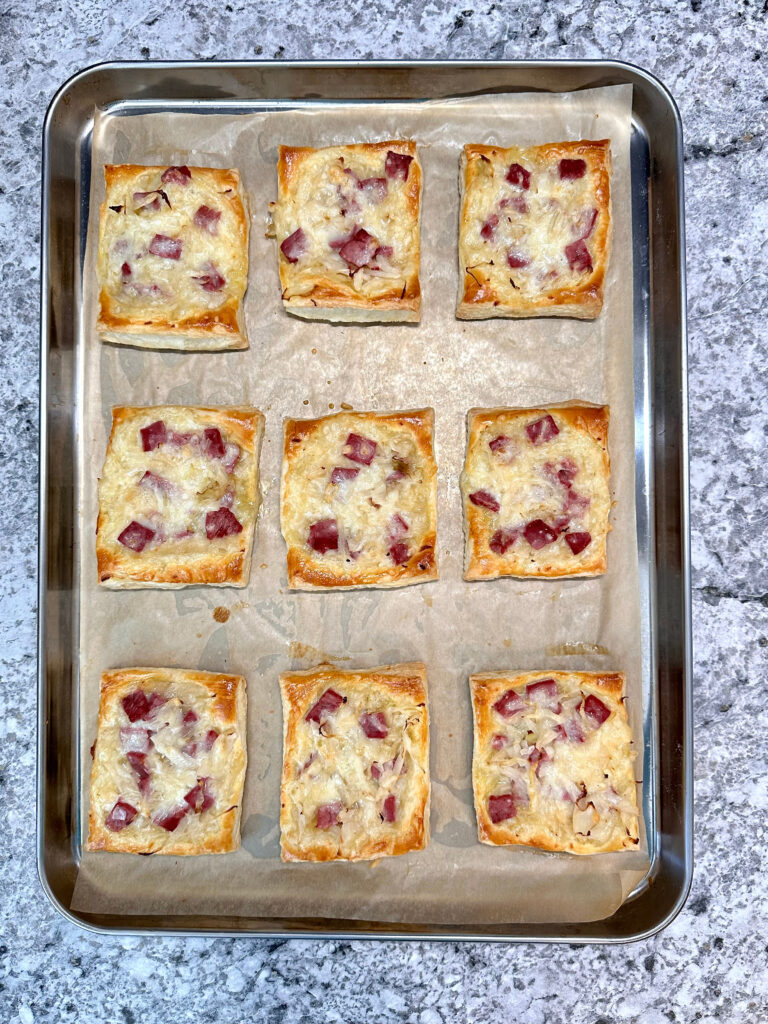 Reuben Puff Pastry Squares