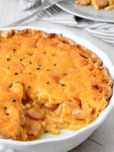 Hot Dog Mac & Cheese Pie