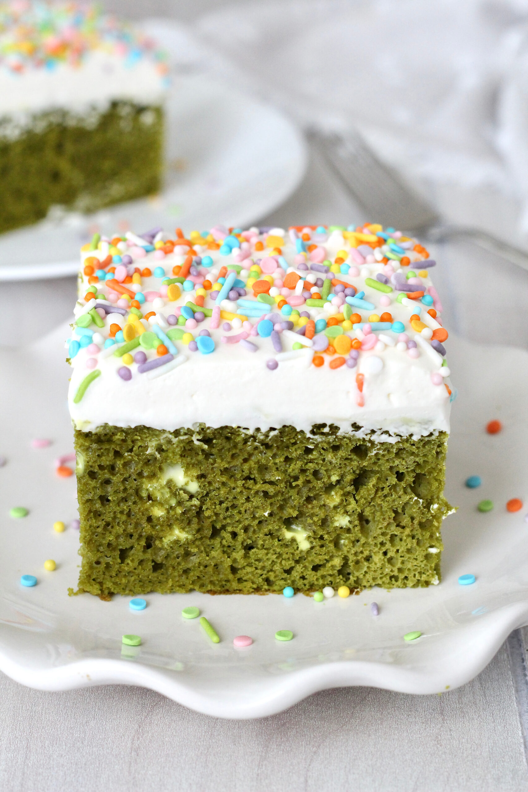 Green Velvet Poke Cake
