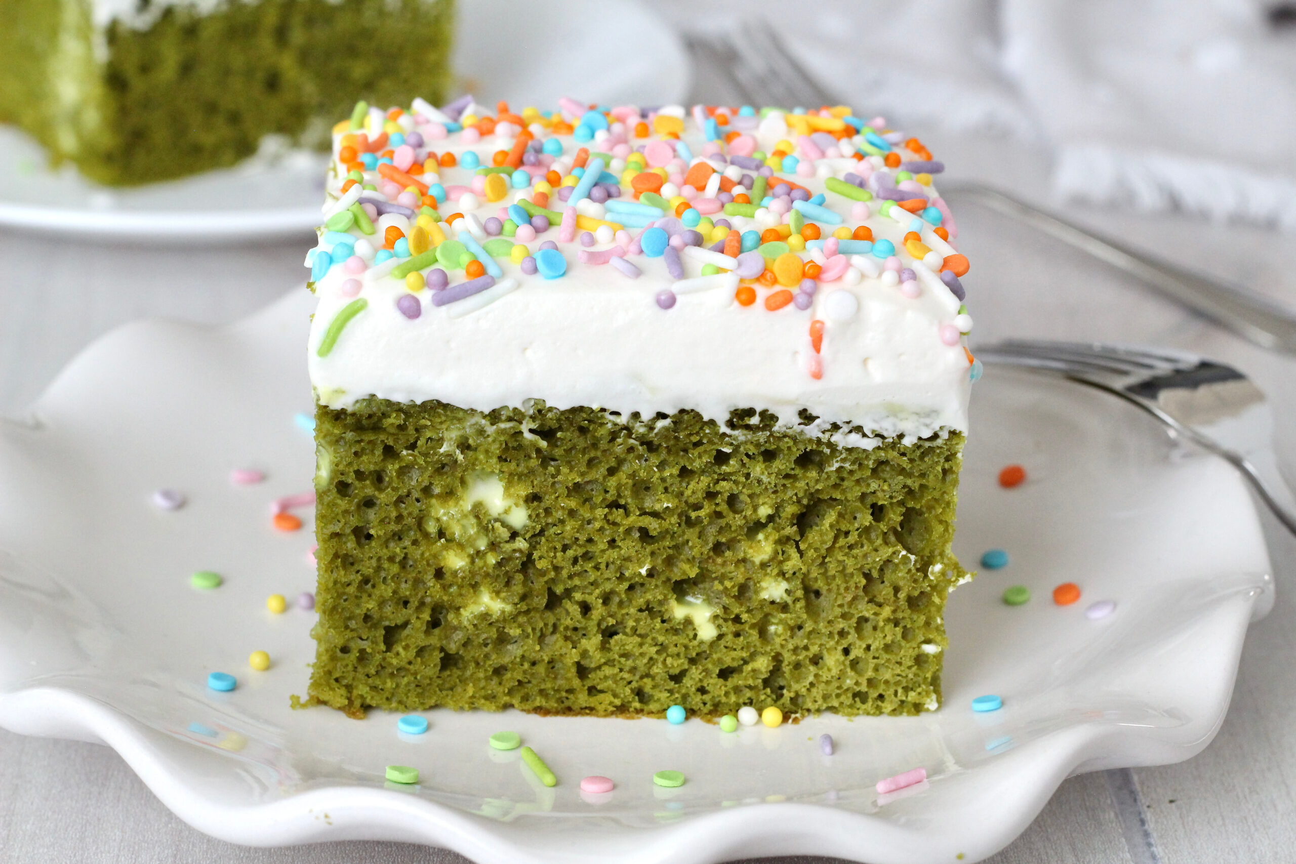 Green Velvet Poke Cake