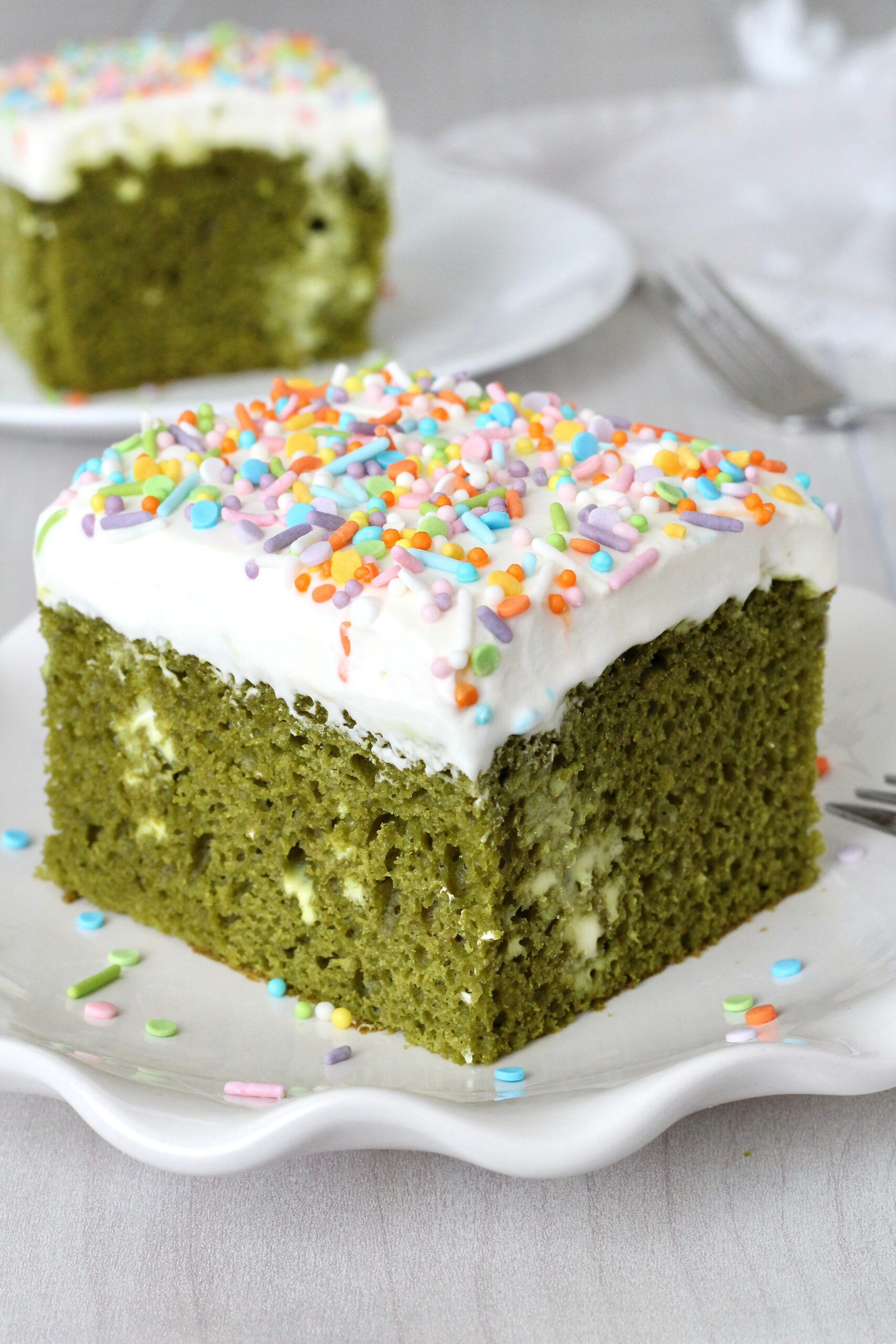 Green Velvet Poke Cake