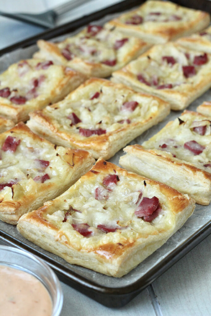 Reuben Puff Pastry Squares