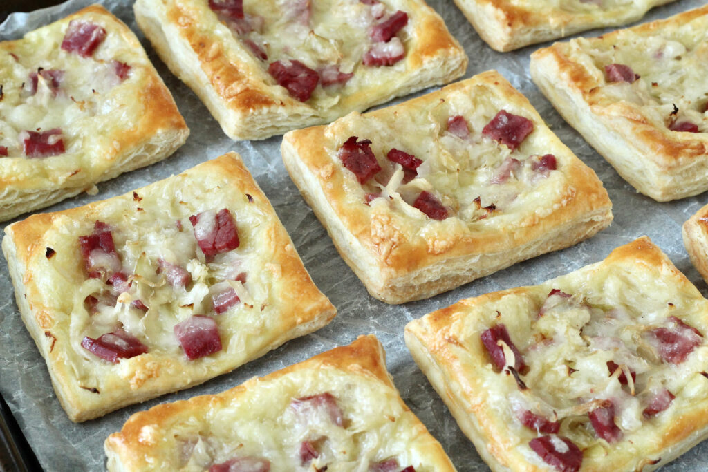 Reuben Puff Pastry Squares