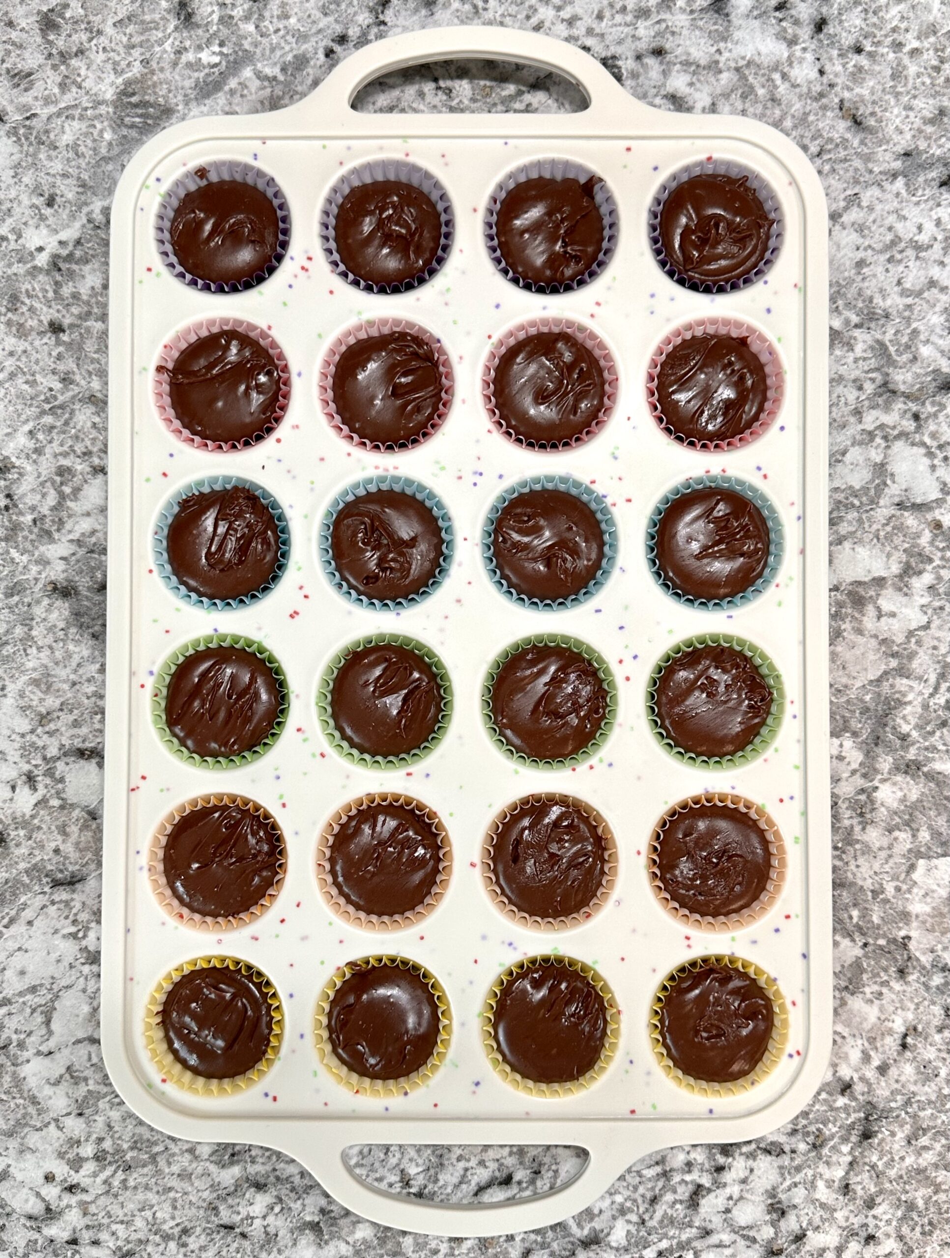 Mini Nutella Easter Fudge Cups