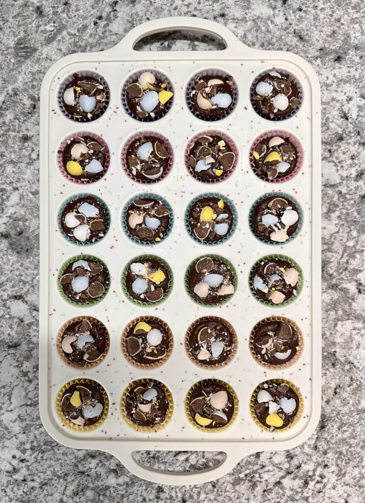 Mini Nutella Easter Fudge Cups