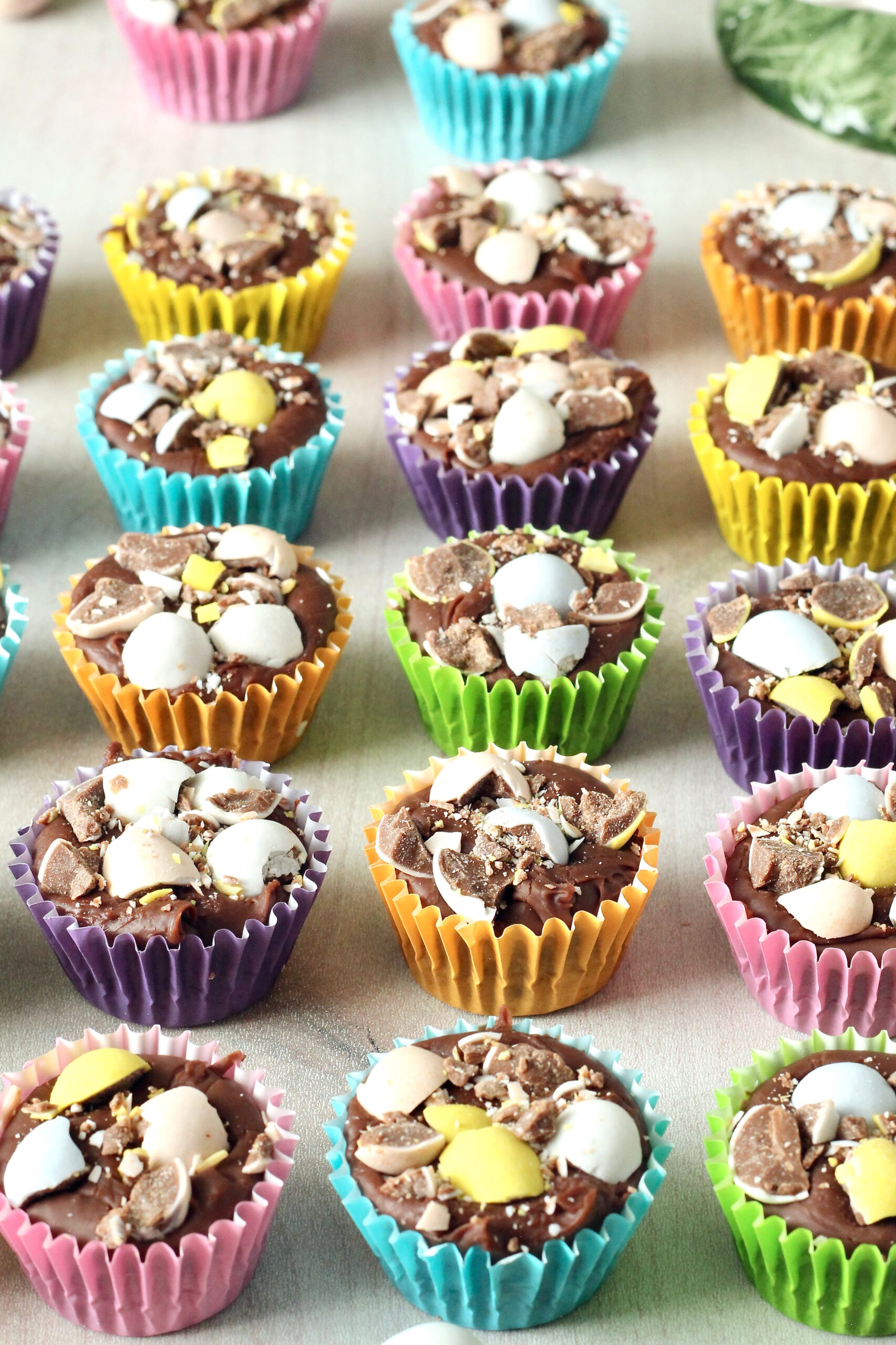 Mini Nutella Easter Fudge Cups
