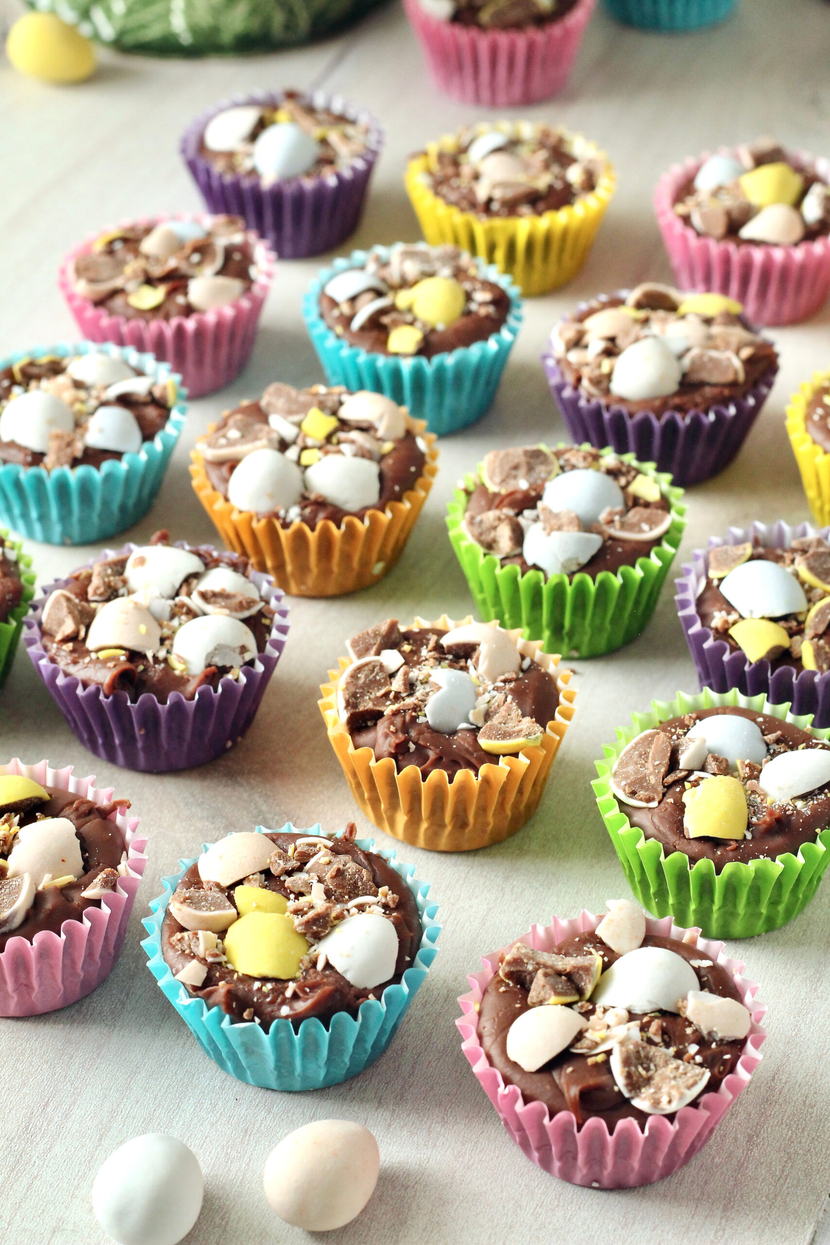 Mini Nutella Easter Fudge Cups