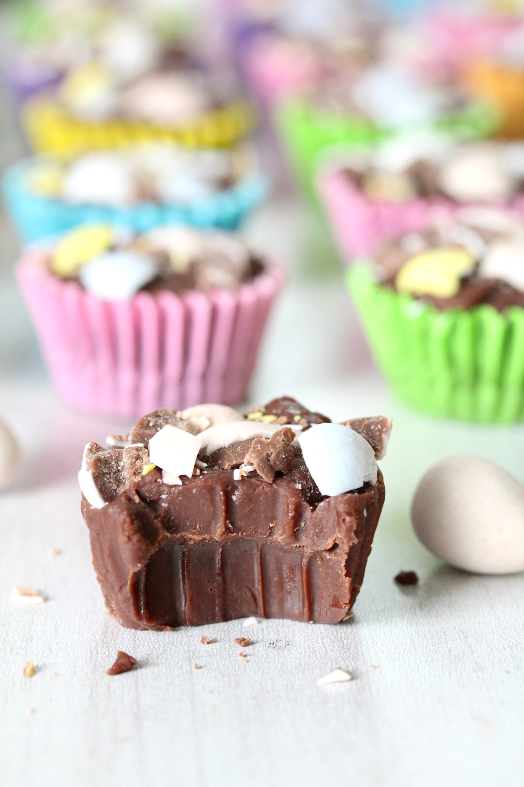 Mini Nutella Easter Fudge Cups