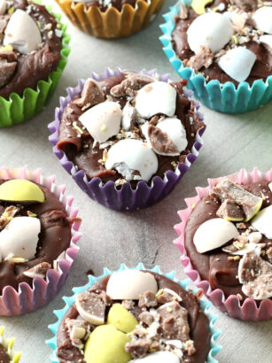 Mini Nutella Easter Fudge Cups