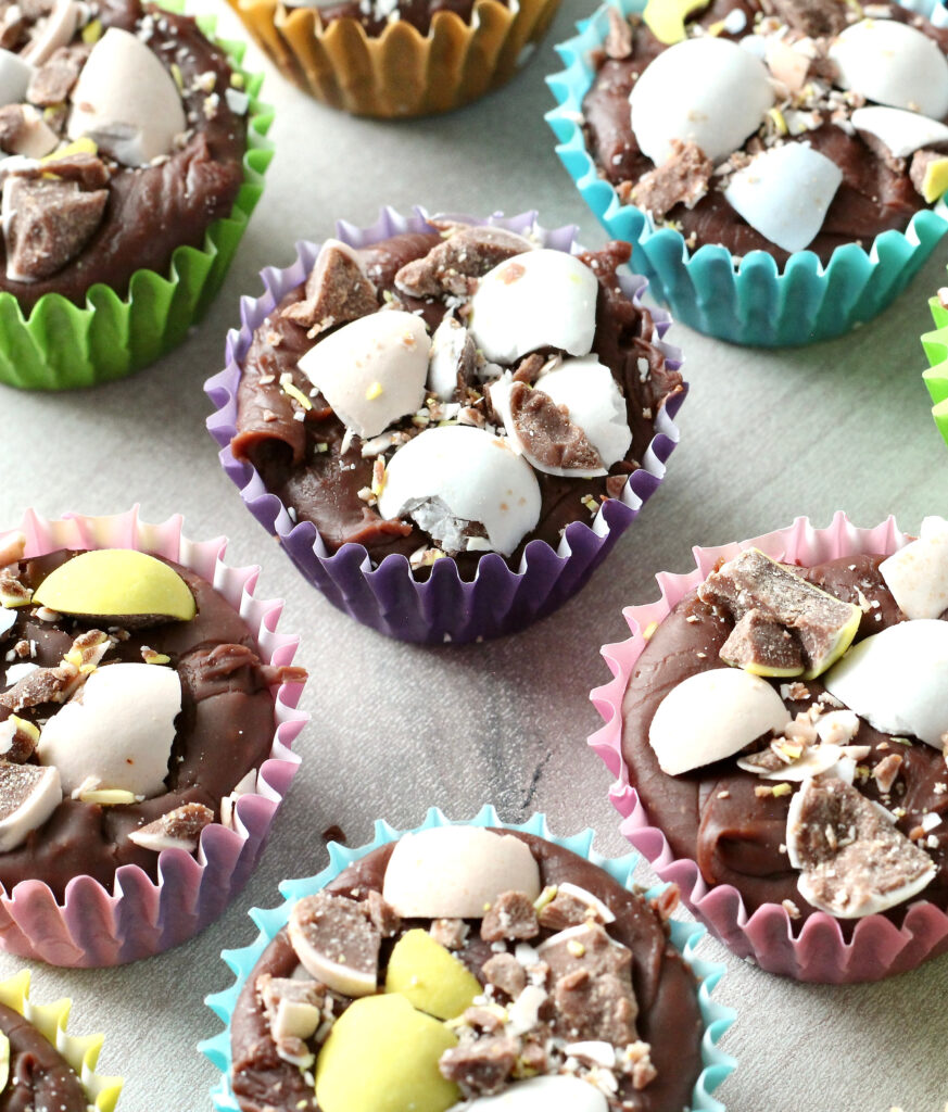 Mini Nutella Easter Fudge Cups