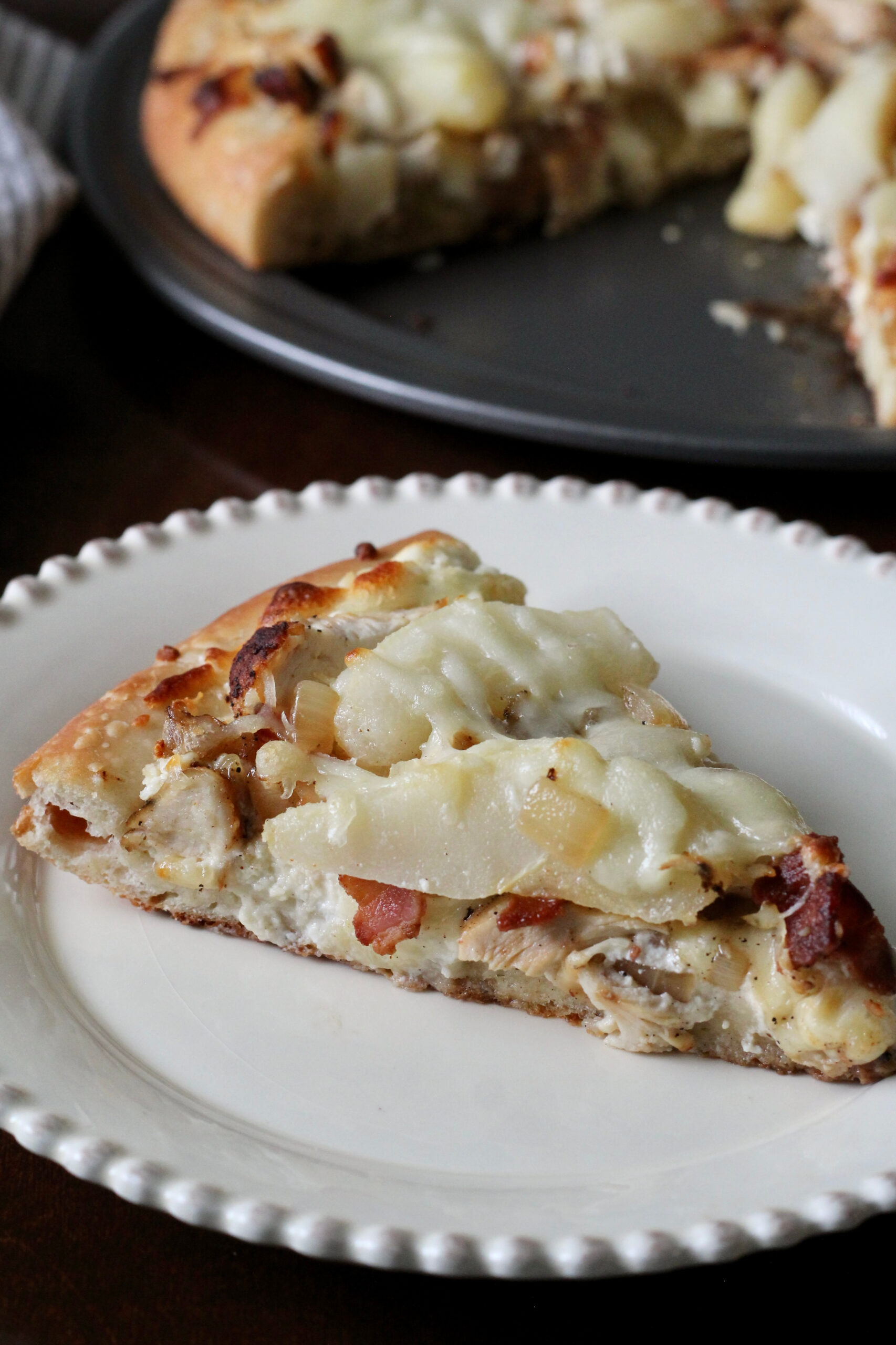 Chicken Bacon Pear Pizza