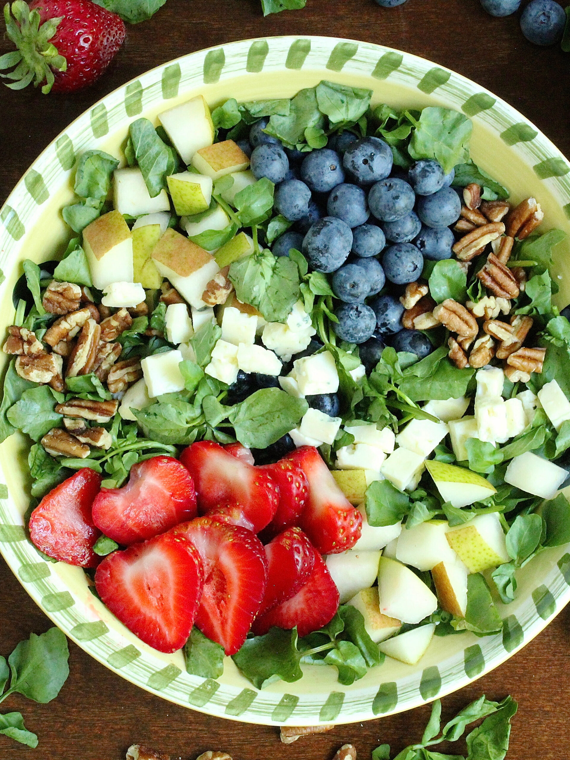Berries And Pear Watercress Salad With Poppy Seed Vinaigrette