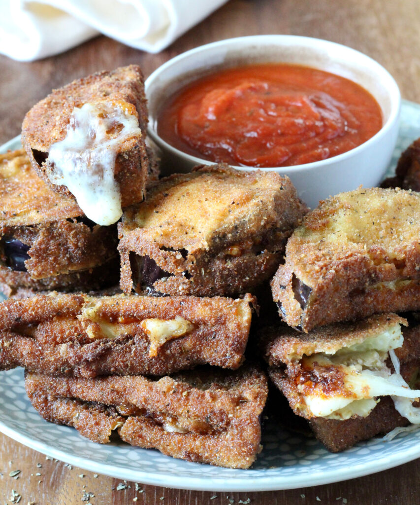 Cheese Stuffed Fried Eggplant