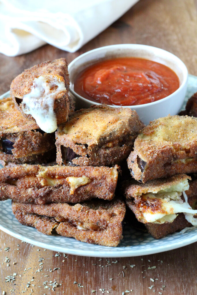 Cheese Stuffed Fried Eggplant
