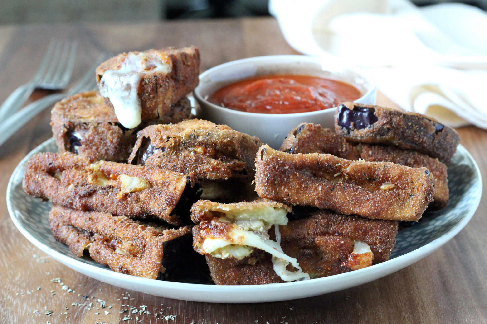 Cheese Stuffed Fried Eggplant