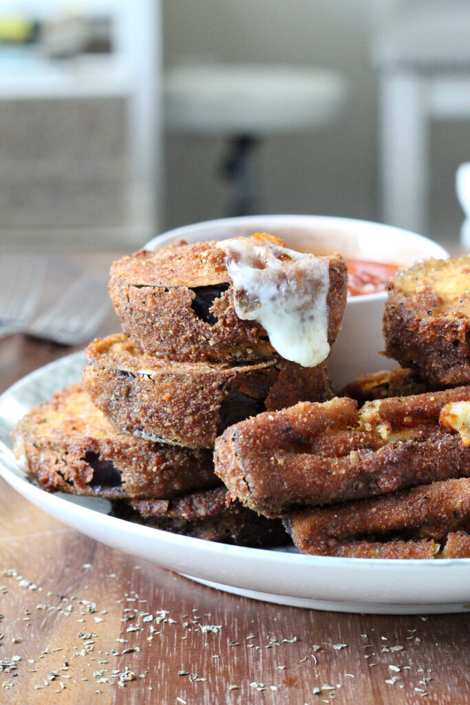 Cheese Stuffed Fried Eggplant