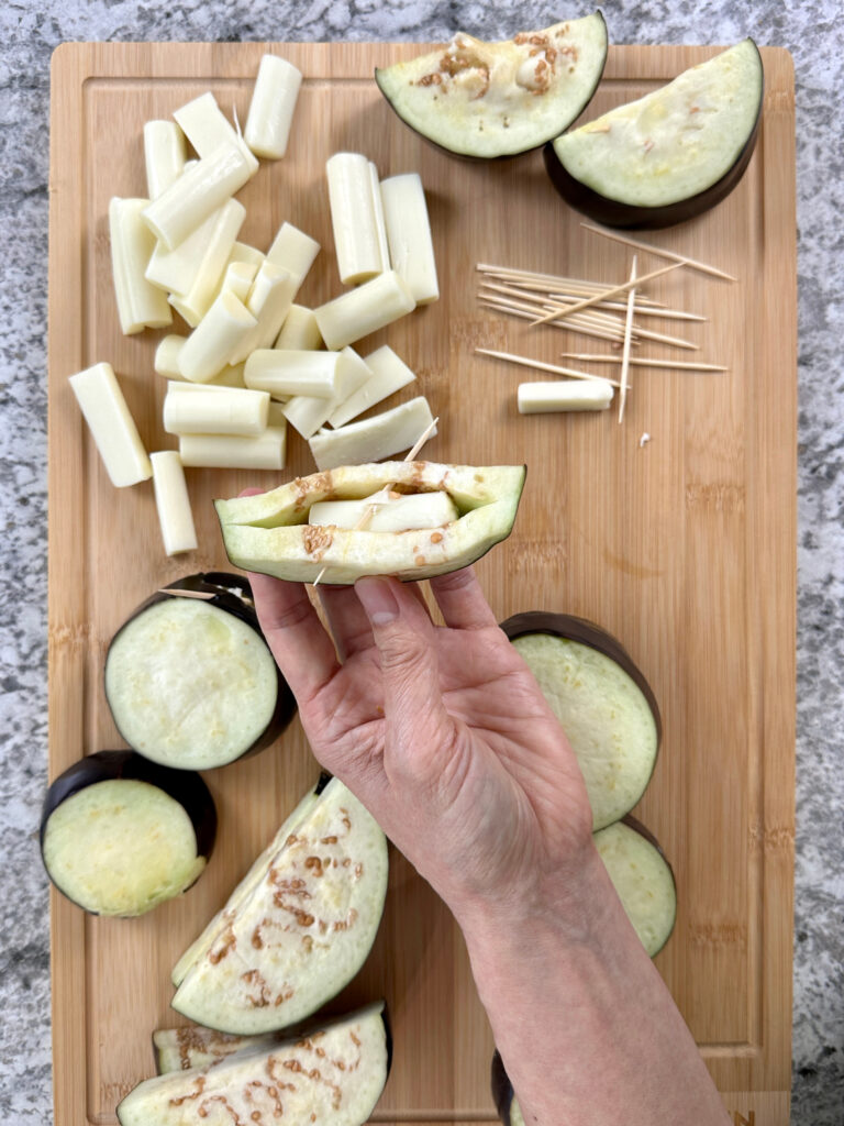Cheese Stuffed Fried Eggplant