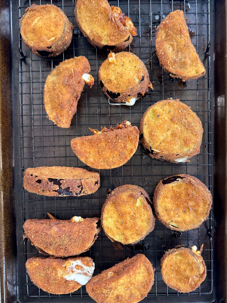 Cheese Stuffed Fried Eggplant