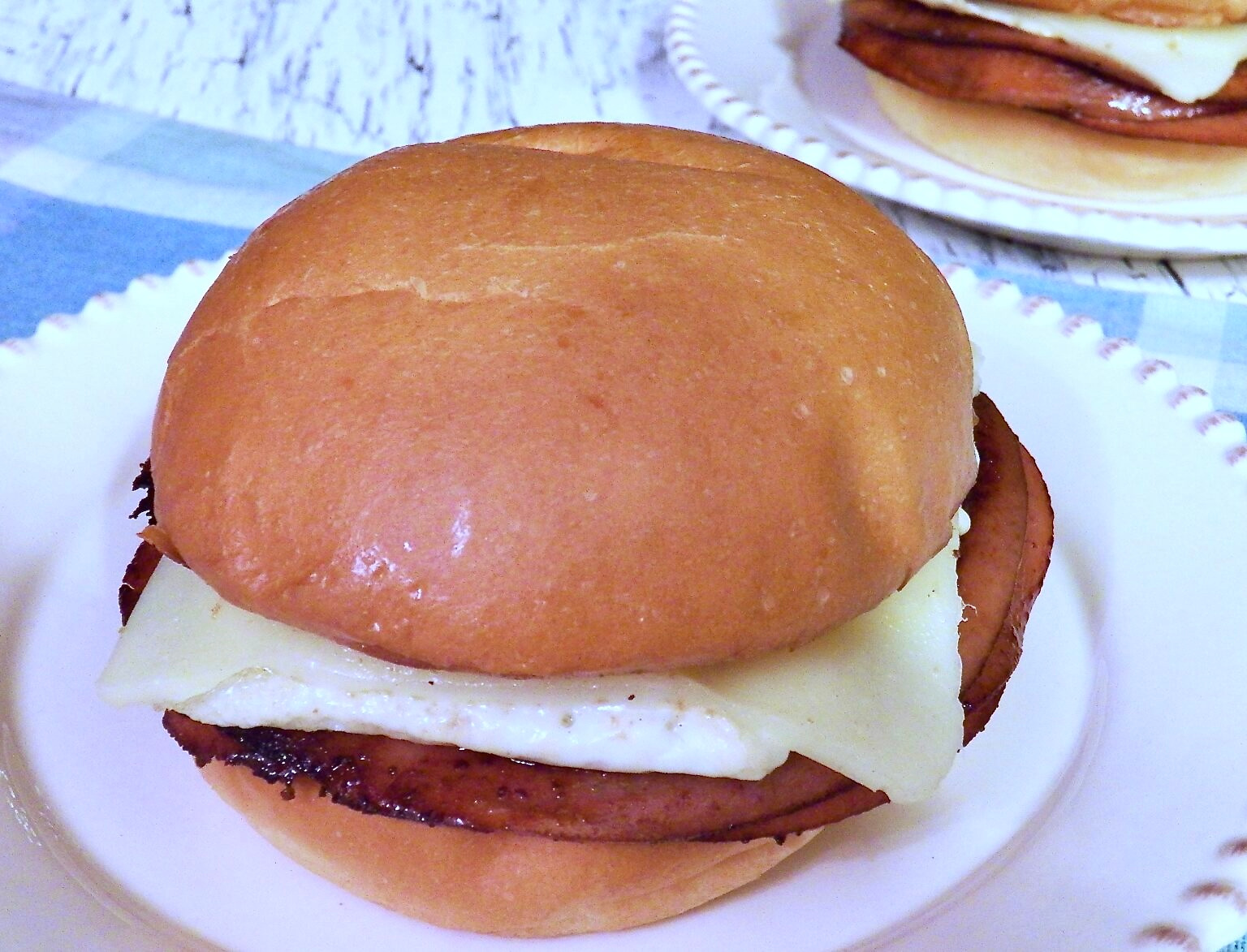 Fried Bologna and Egg Sandwich