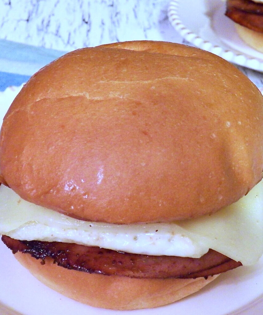 Fried Bologna and Egg Sandwich