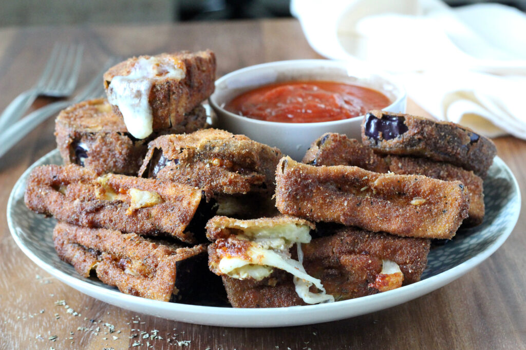 Cheese Stuffed Fried Eggplant