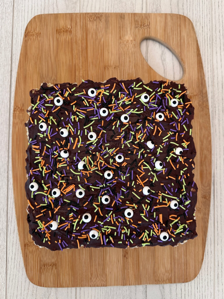 Halloween Rice Krispie Treats with Brownies