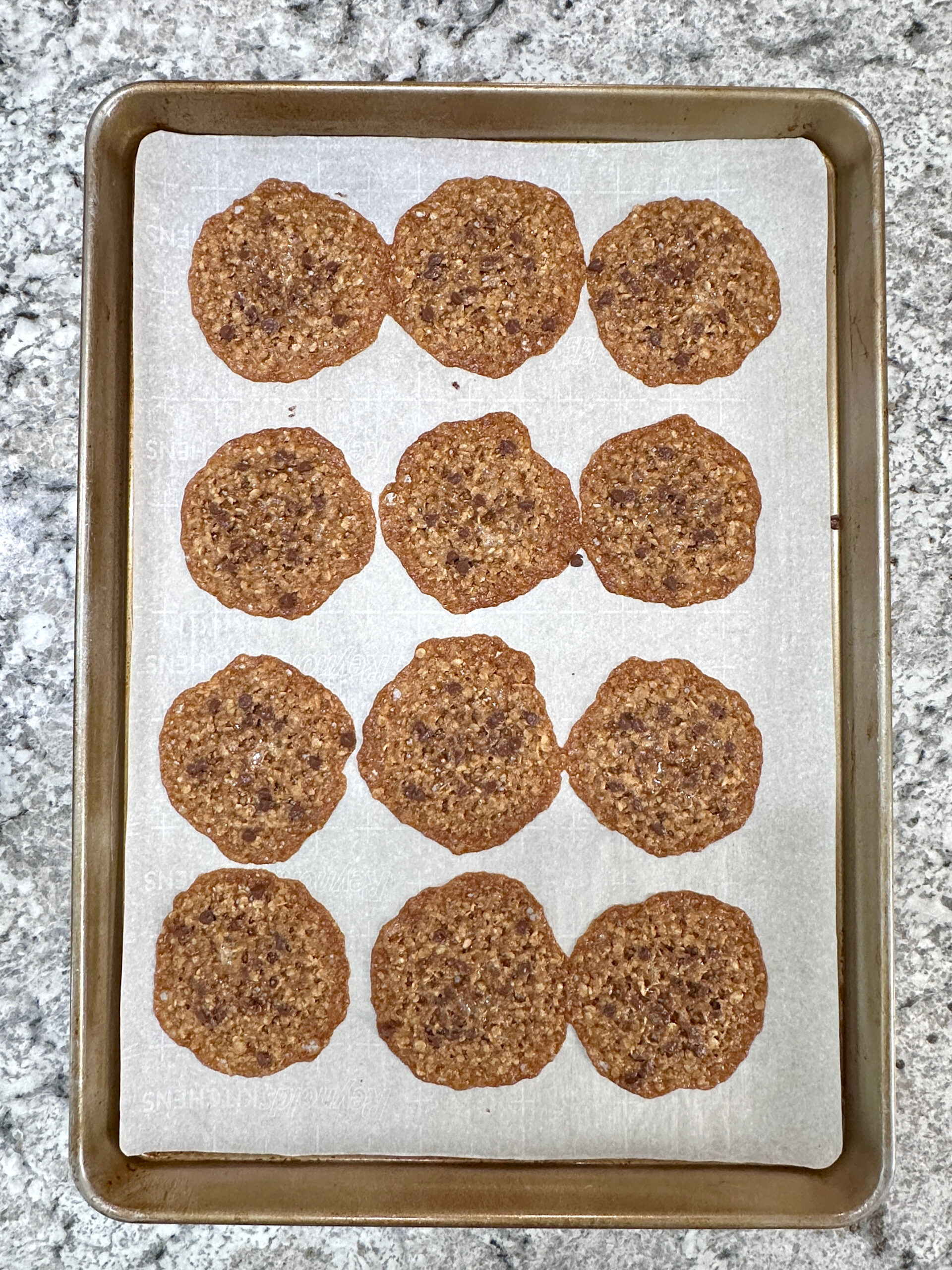 Pumpkin Lace Cookies with Chocolate Chips