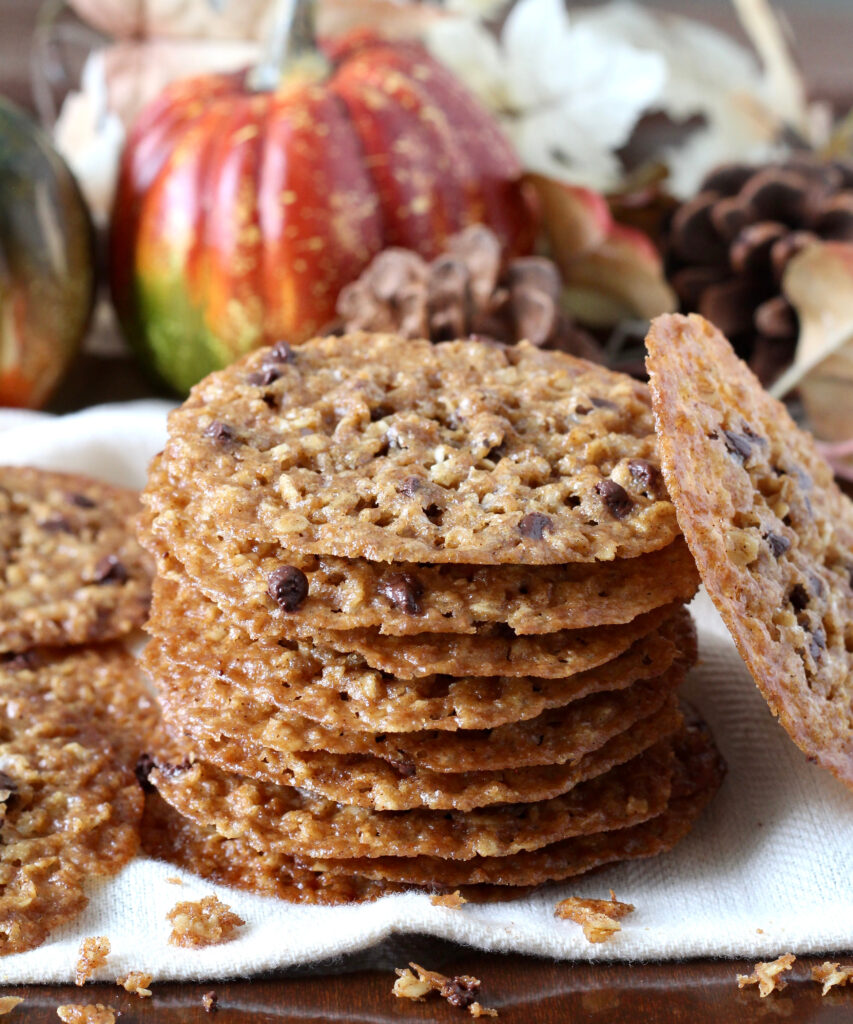 Pumpkin Chocolate Chip Lace Cookies